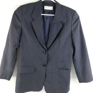 Liz Claiborne Women's Navy Blue Pinstripe Blazer